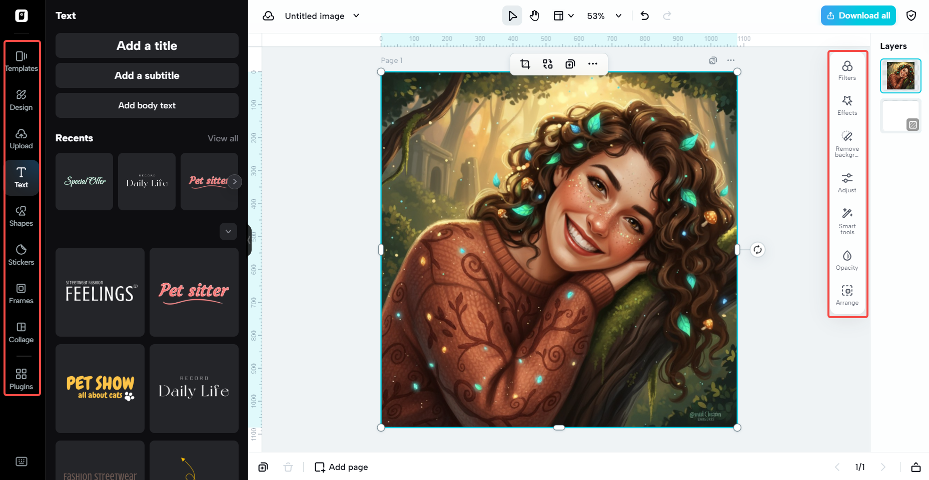 Ferramentas avançadas de edição de imagem