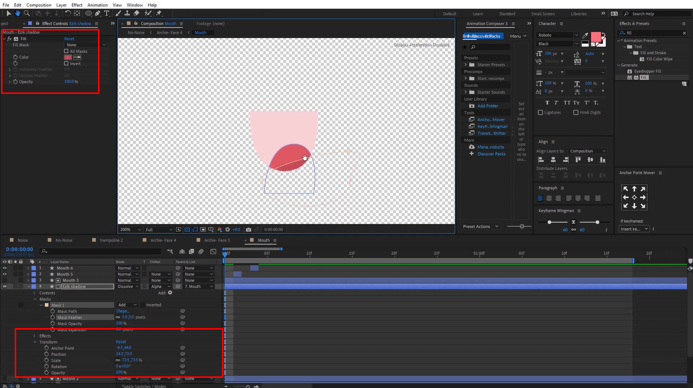 Adjusting blend mode after adding grain in After Effects