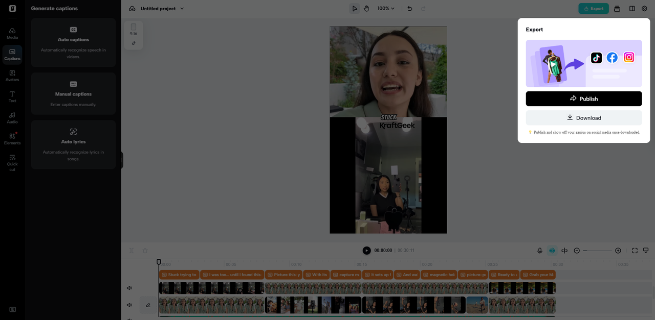 Export your video