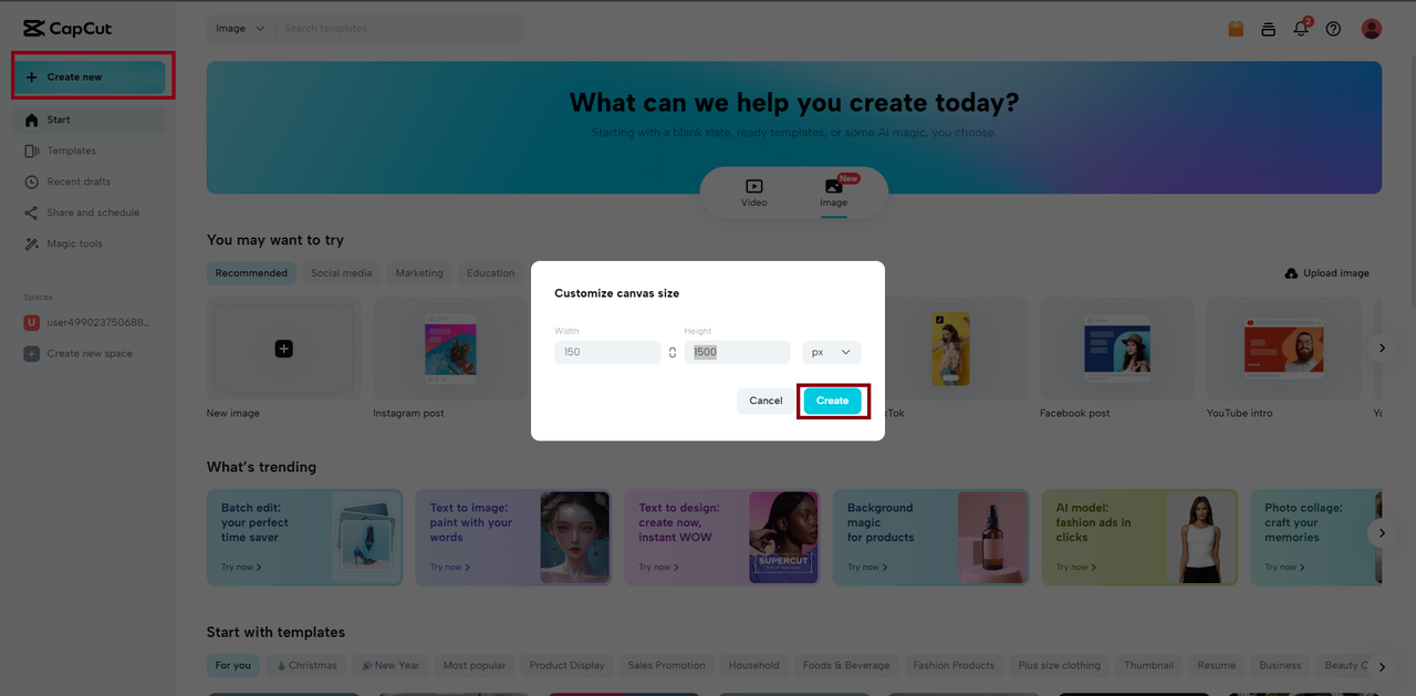 create new