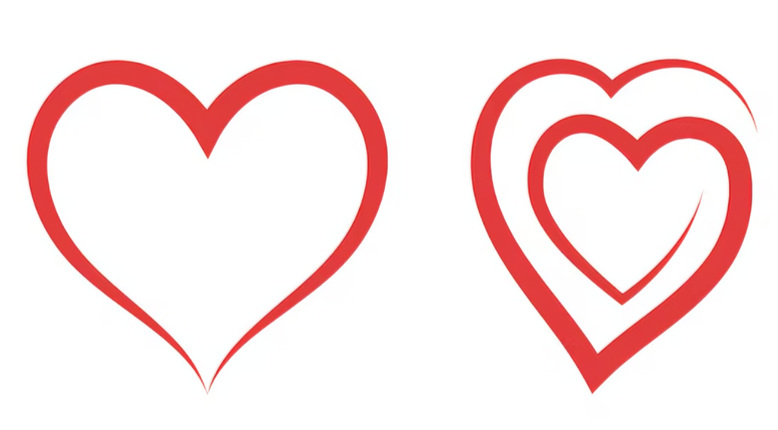 Heart shape template