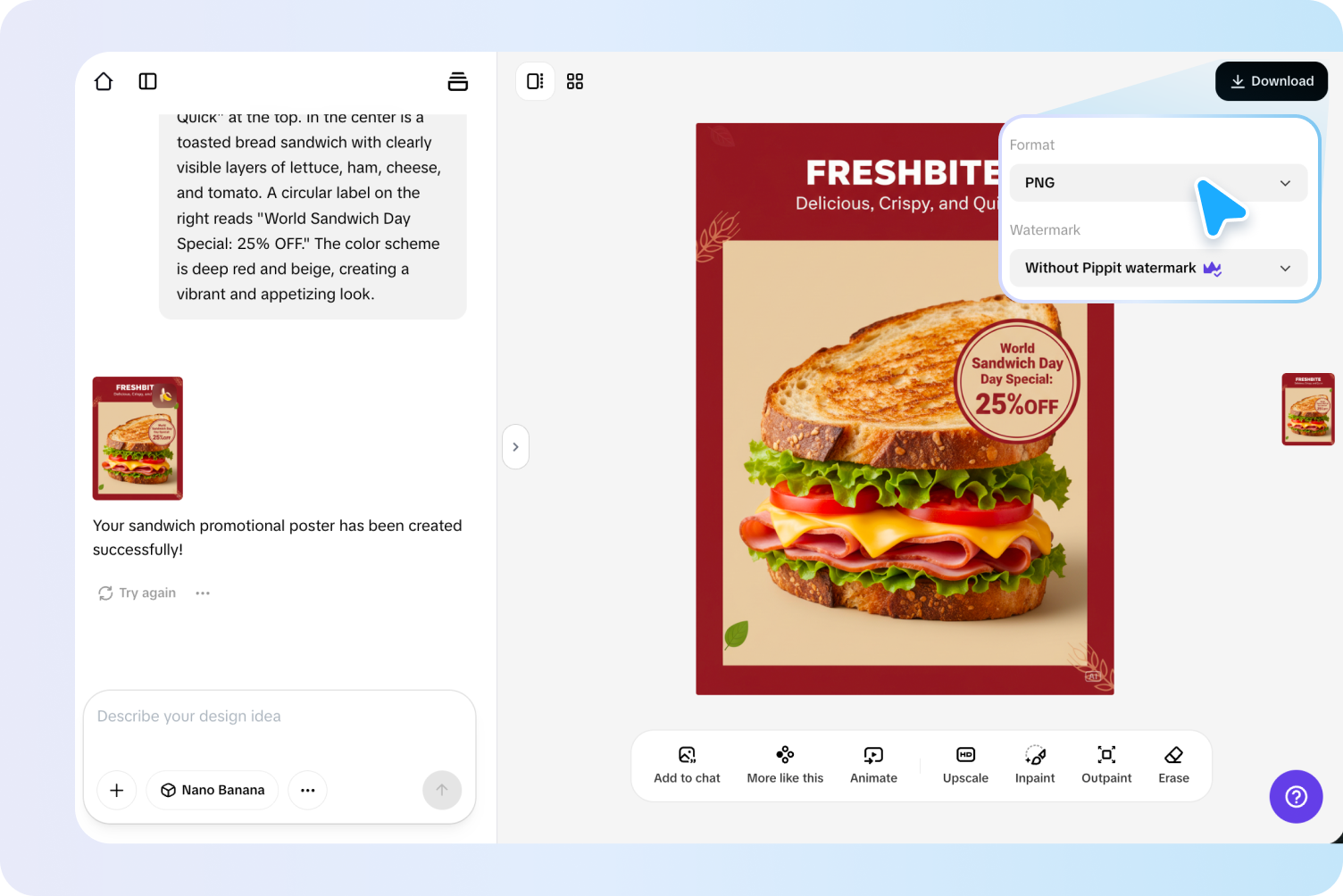 Step 3: Preview, refine and download