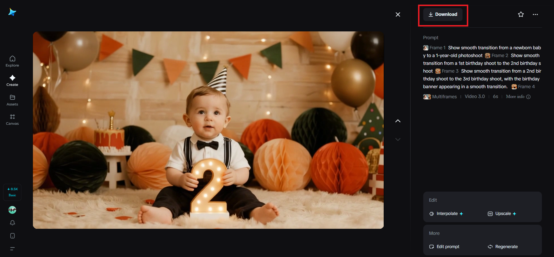 Preview and download your birthday invitation video