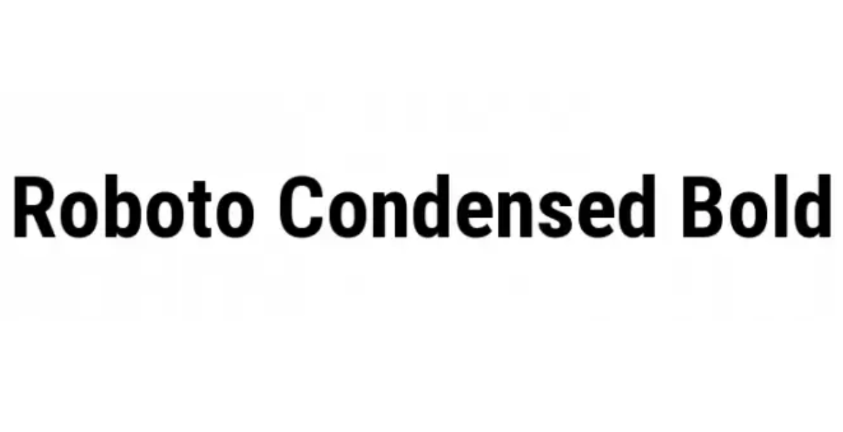 Roboto condensed bold font style