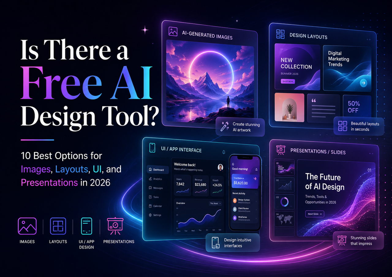 Is There a Free AI Design Tool? 10 Best Options for Images, Layouts, UI, and Presentations in 2026