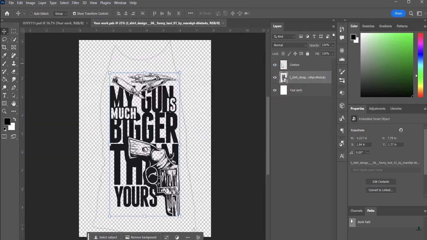 Edit the smart object