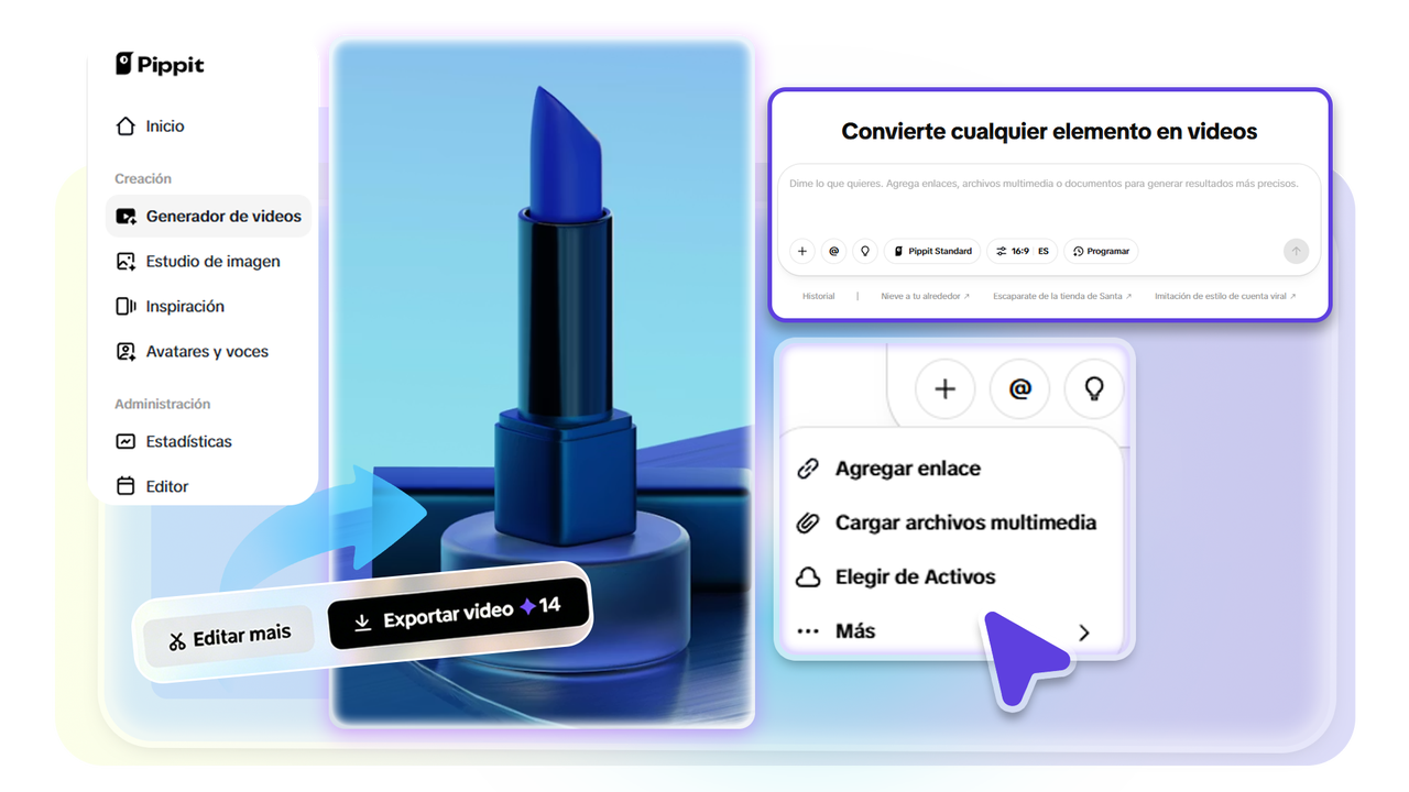 Accede a la herramienta del generador de videos