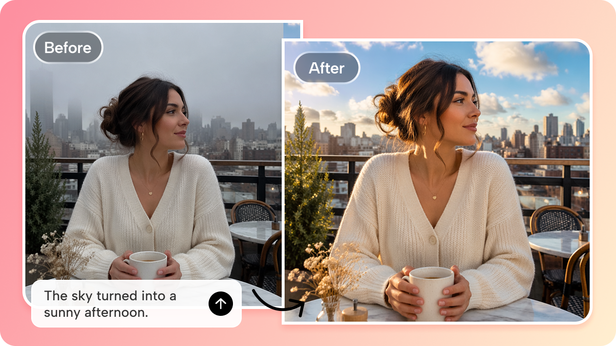 Target and edit skies precisely with interactive editing