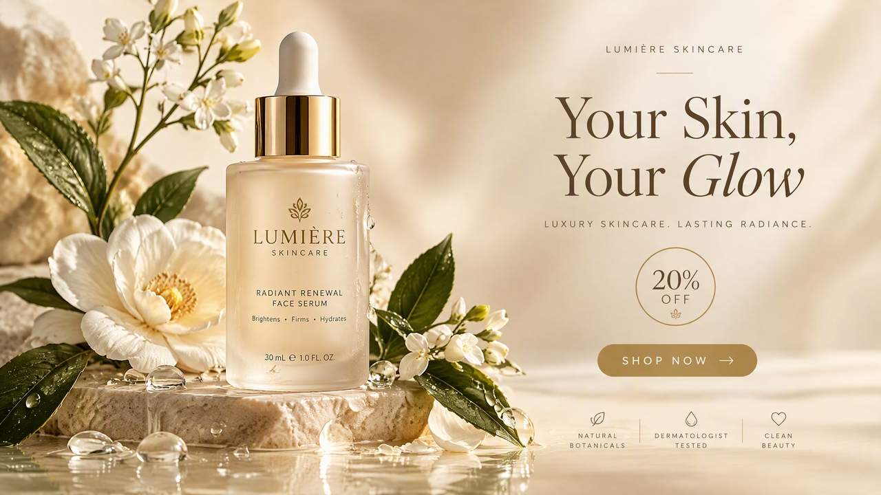 Viswal ng ad ng luxury beauty brand