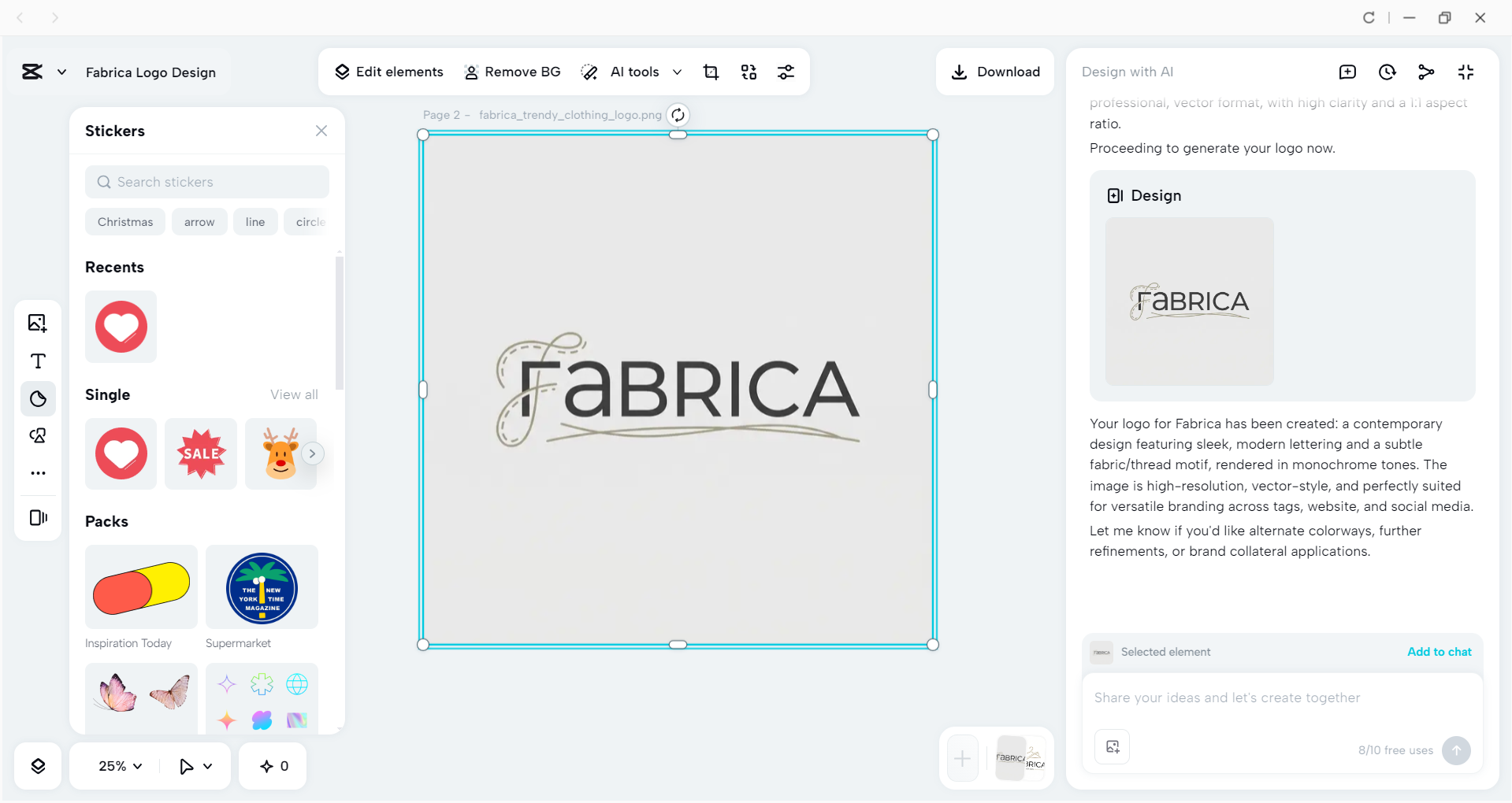 Interface of the CapCut desktop video editor - an easy way to generate logos with AI