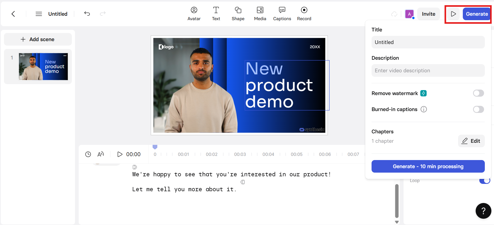 Preview, adjust and export video
