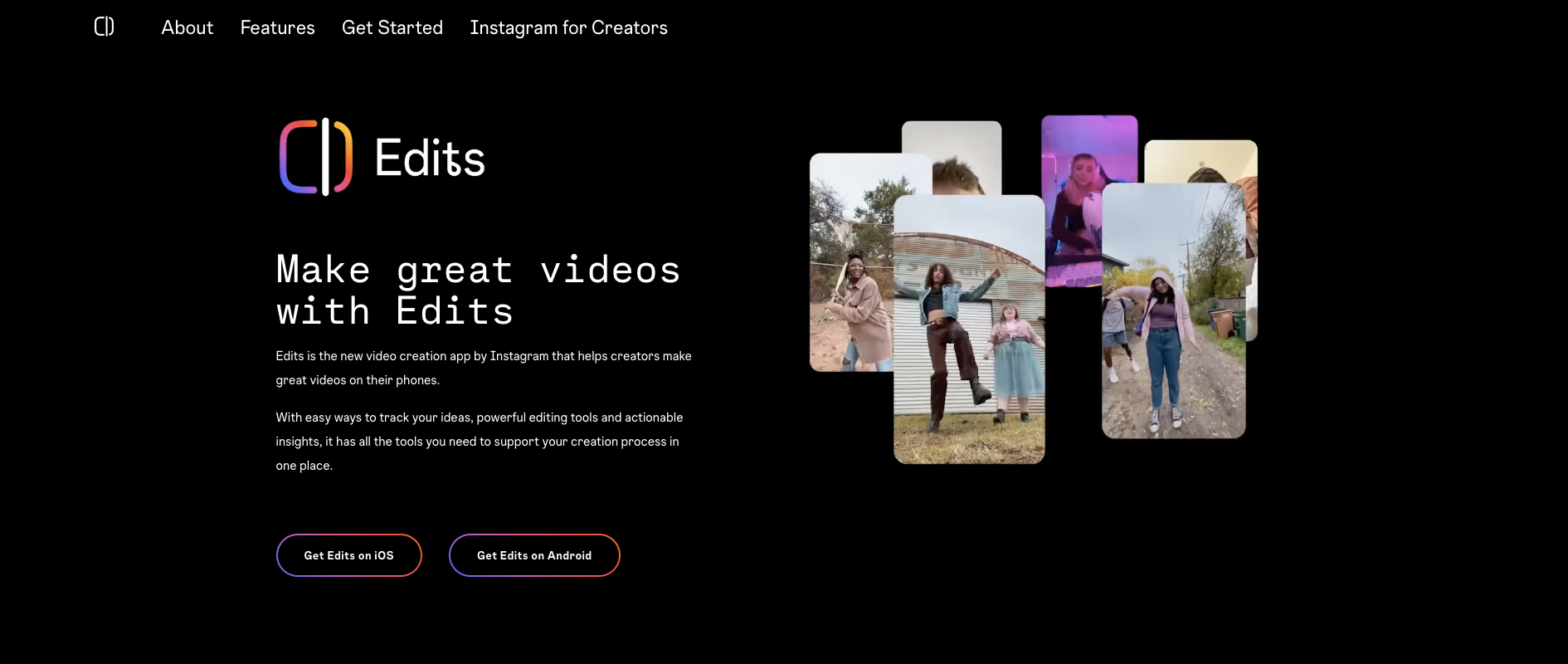 Aplicación de ediciones de Instagram
