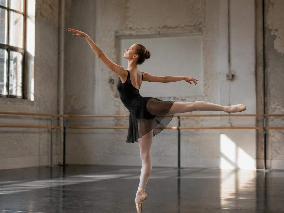 AI ballet dance generator prompt card distinct real photo 1 in 4:3