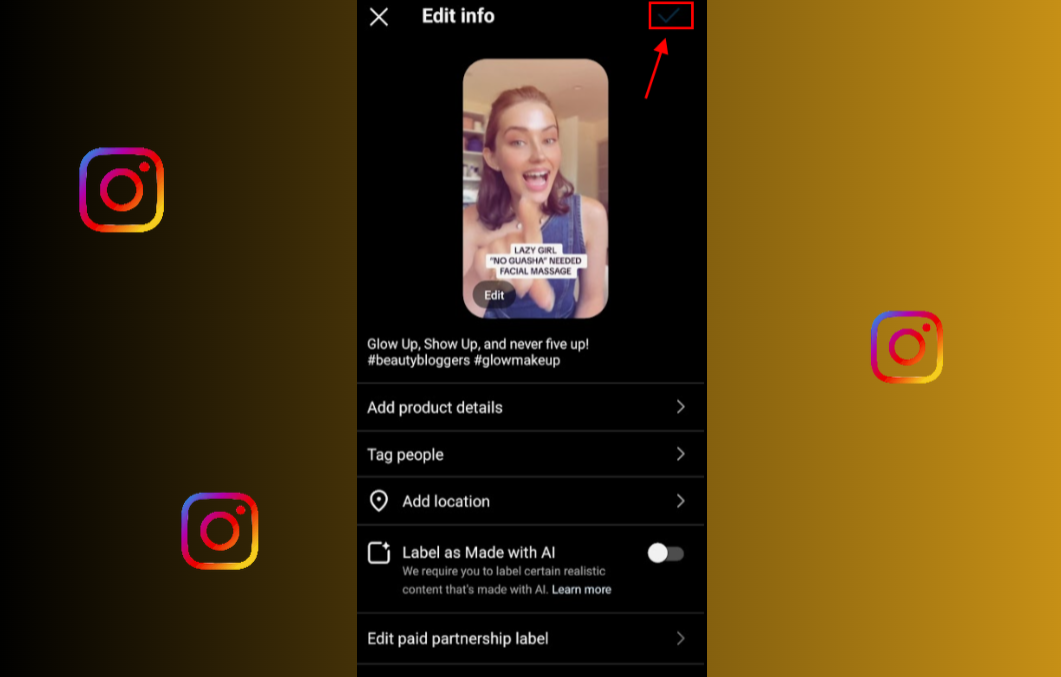 Tap "Done" to apply and publish your updates