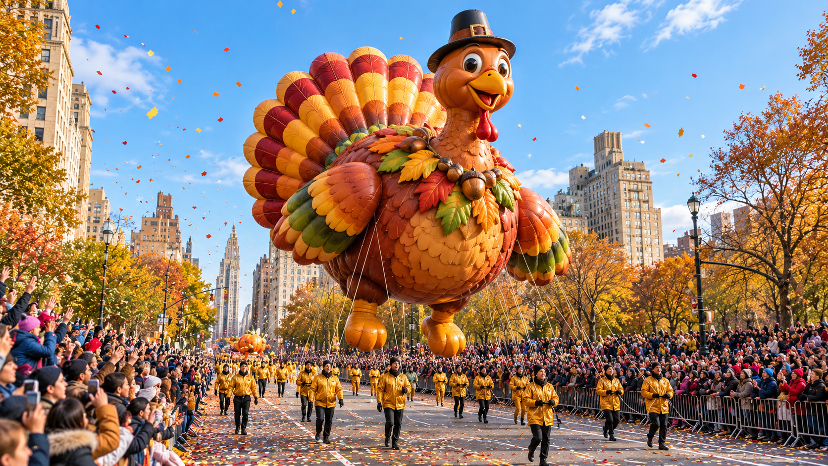 Thanksgiving parade balloon AI prompts example