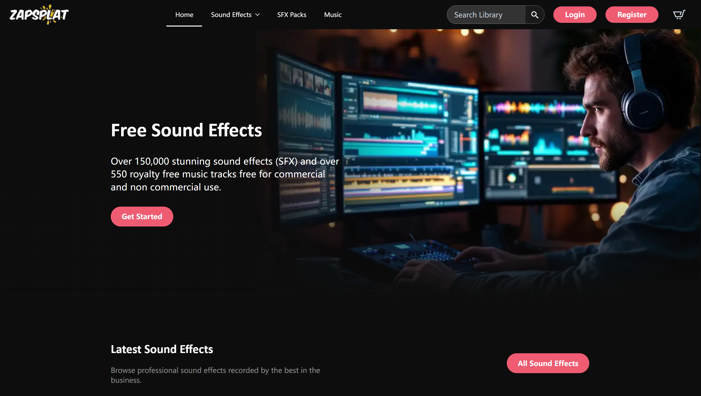 The website to download sound effects：ZapSplat