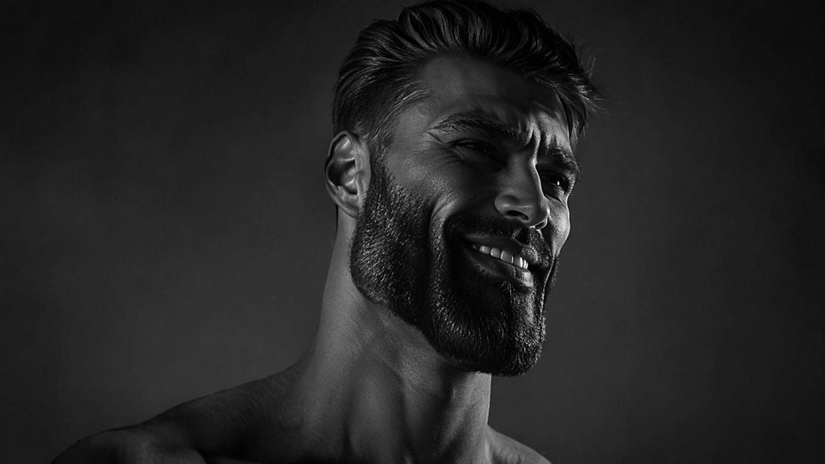cinematic Chad face filter prompt image