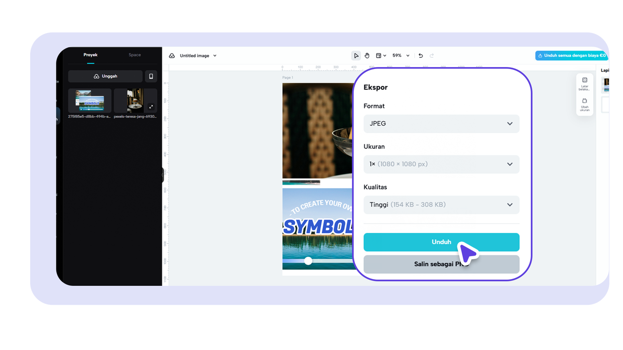Membuat foto dengan sempurna dan mudah menggunakan alat.