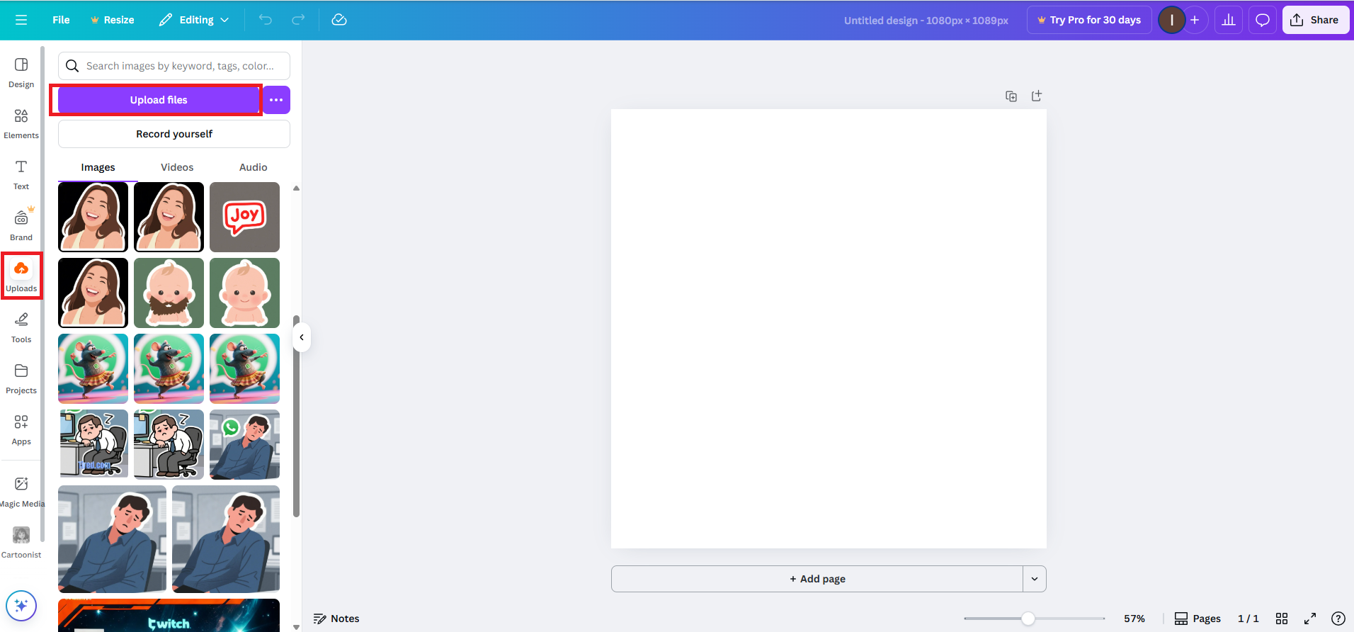 make a cartoon profile picture