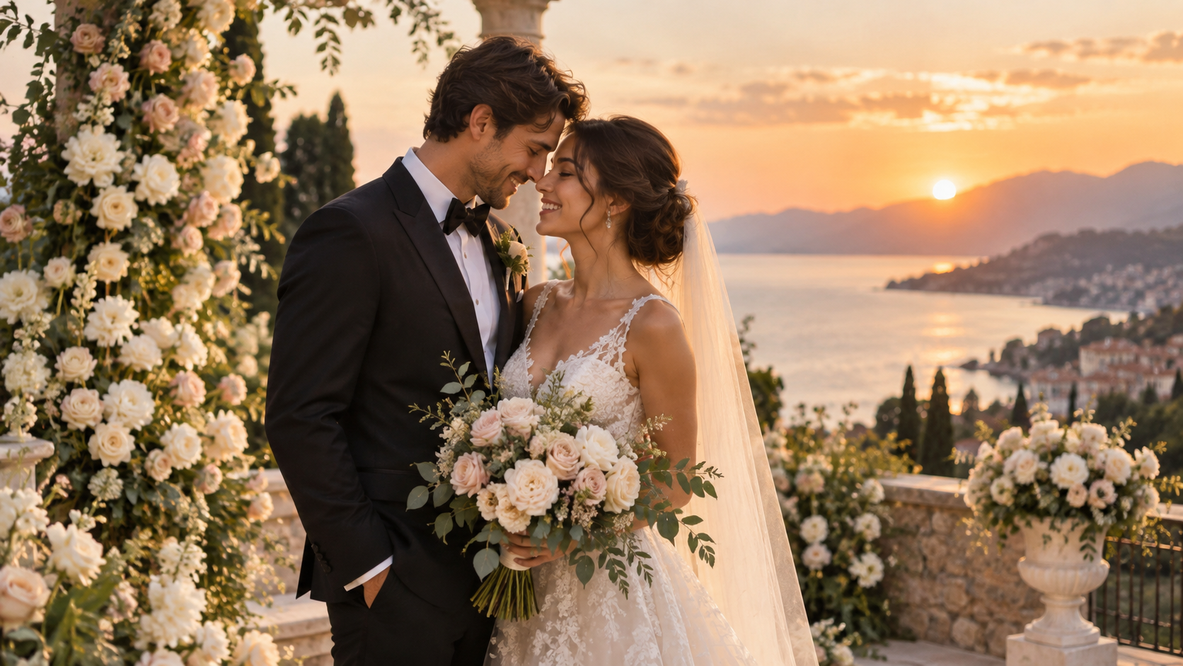an original romantic wedding photo shareable prompt result