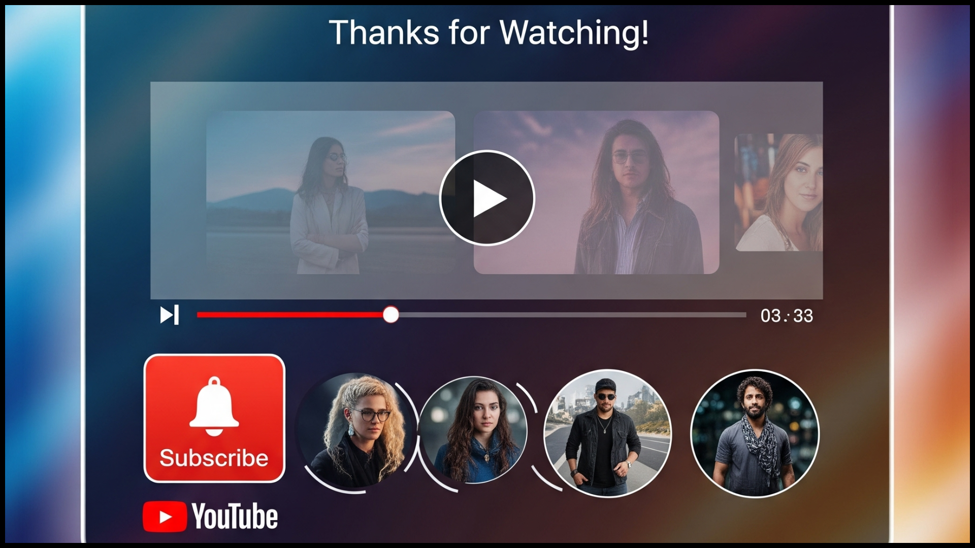 The raw definition of a YouTube ending screen or outro