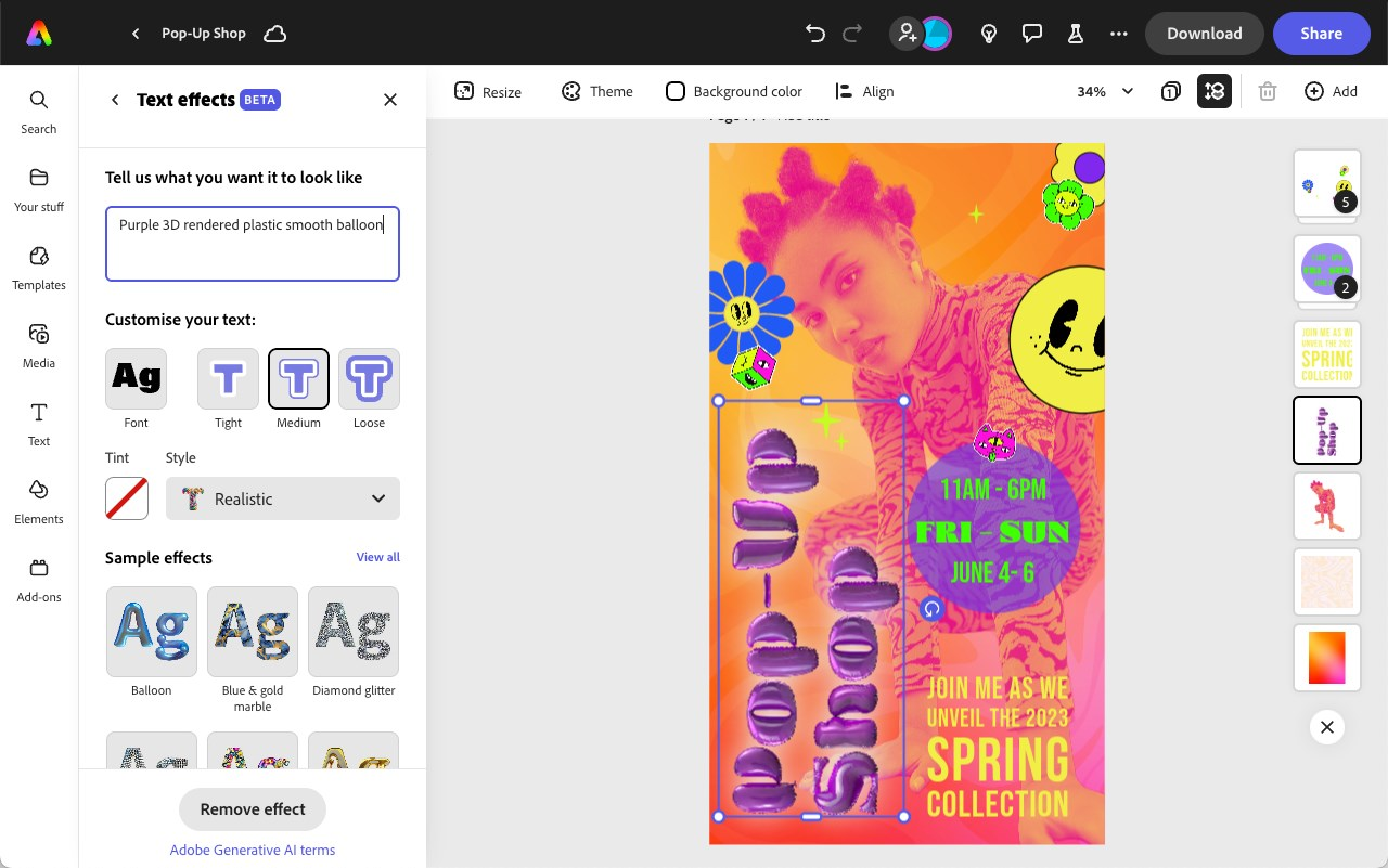 Adobe Express profilképkészítő