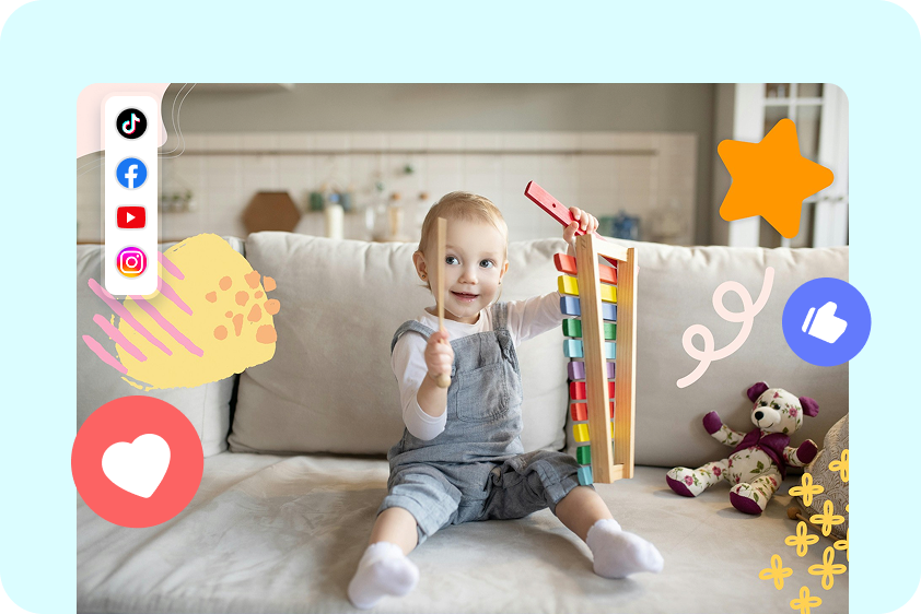 CapCut AI baby video generator for social media videos