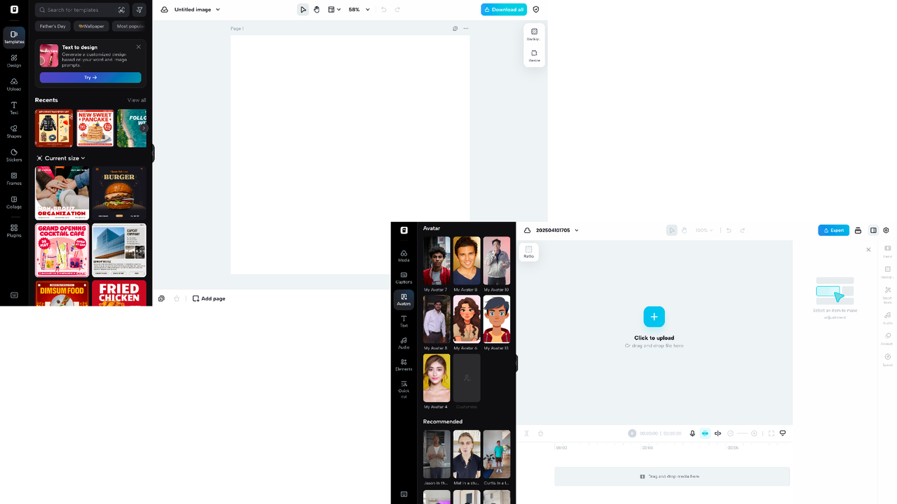 Comprehensive video and image editors