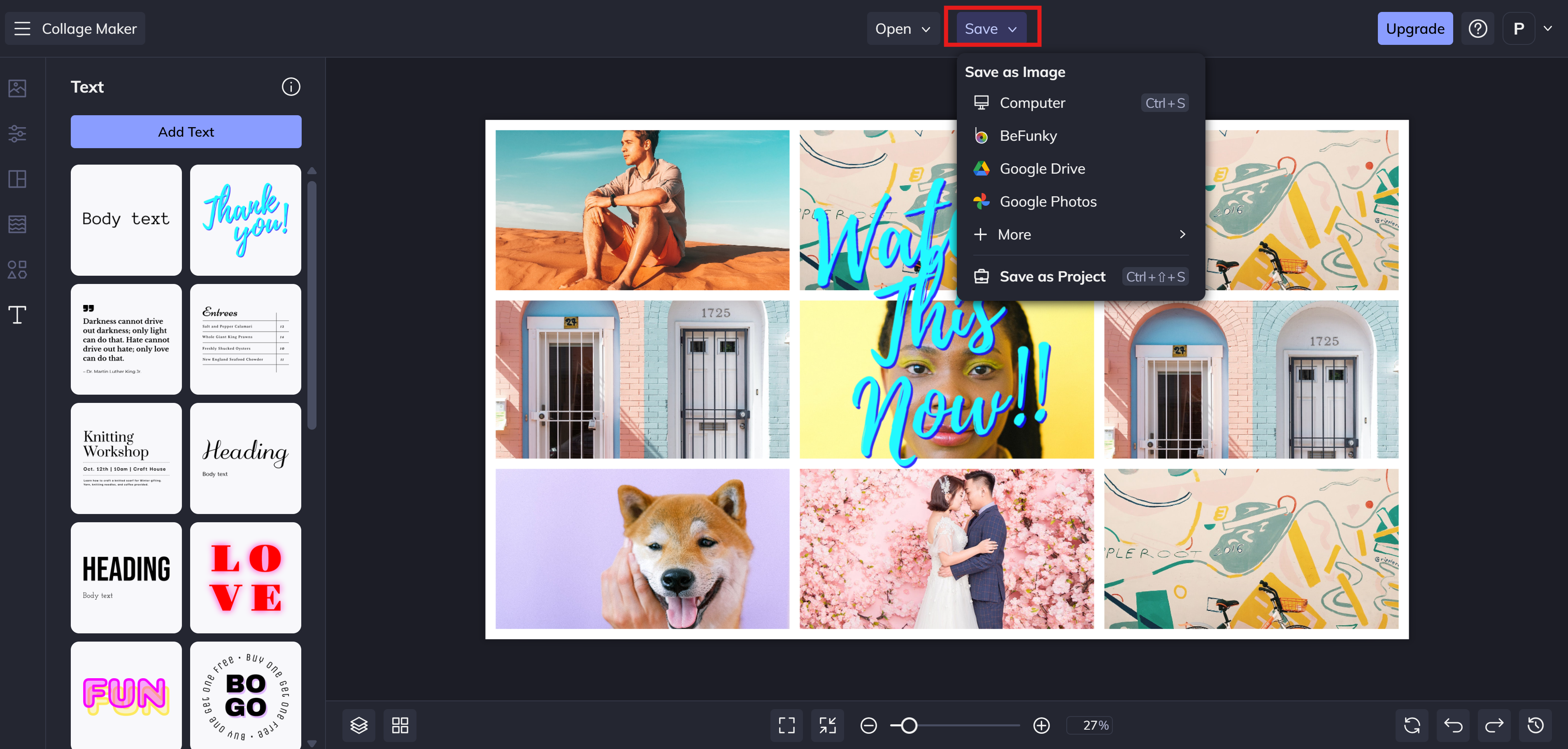 Design Twitch banner cu aspect colaj