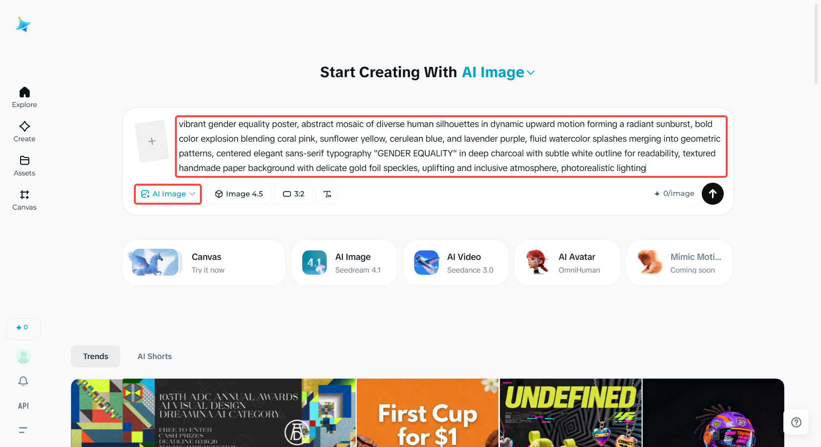 Escribe una indicación