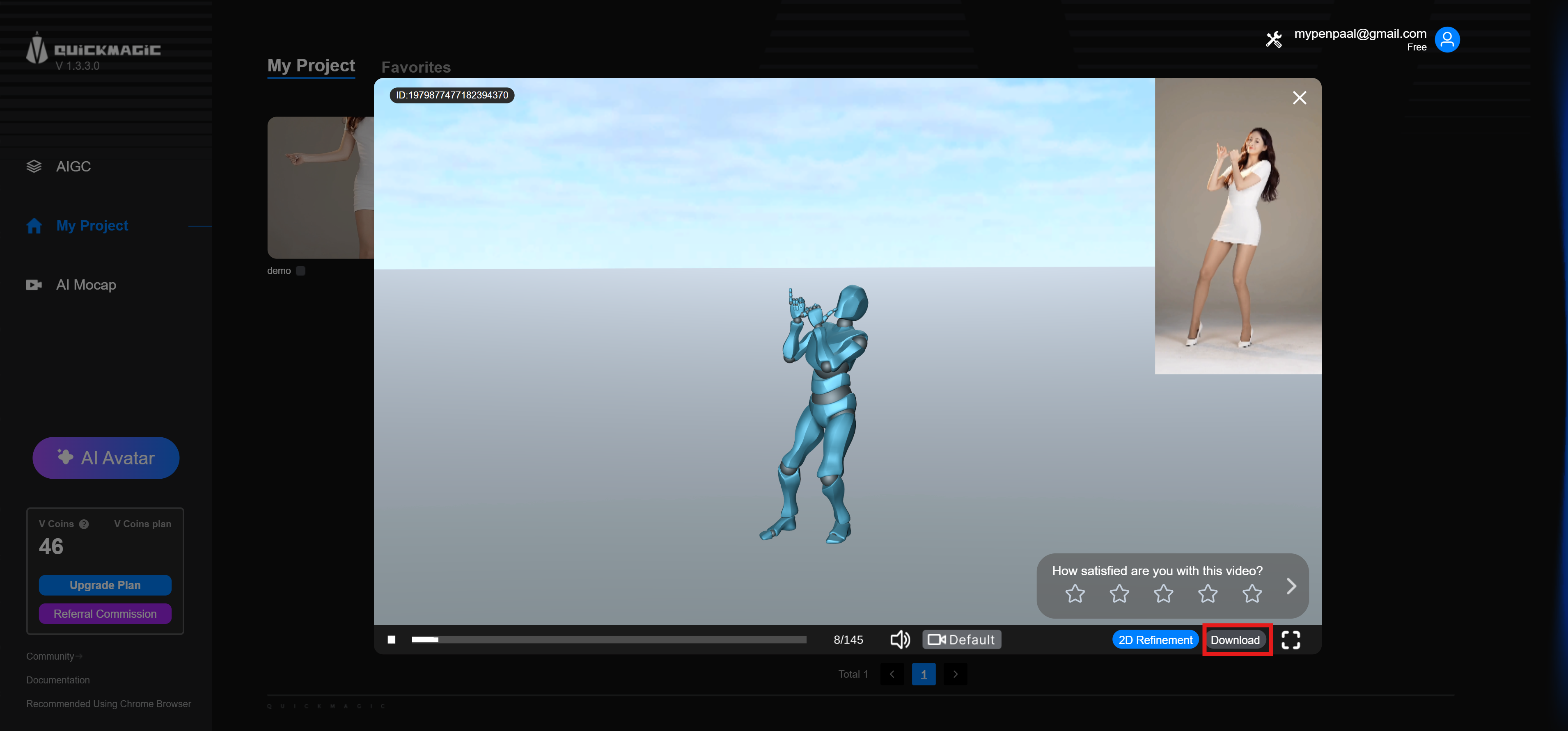 Motion video with online editor