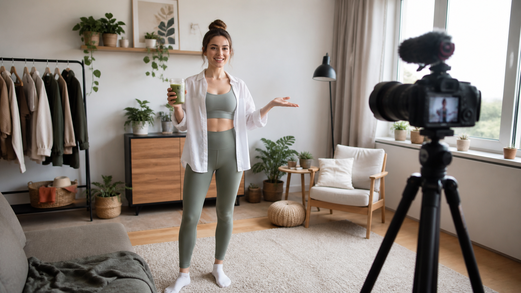 long vlog video Action and camera move single-scene 16:9 visual