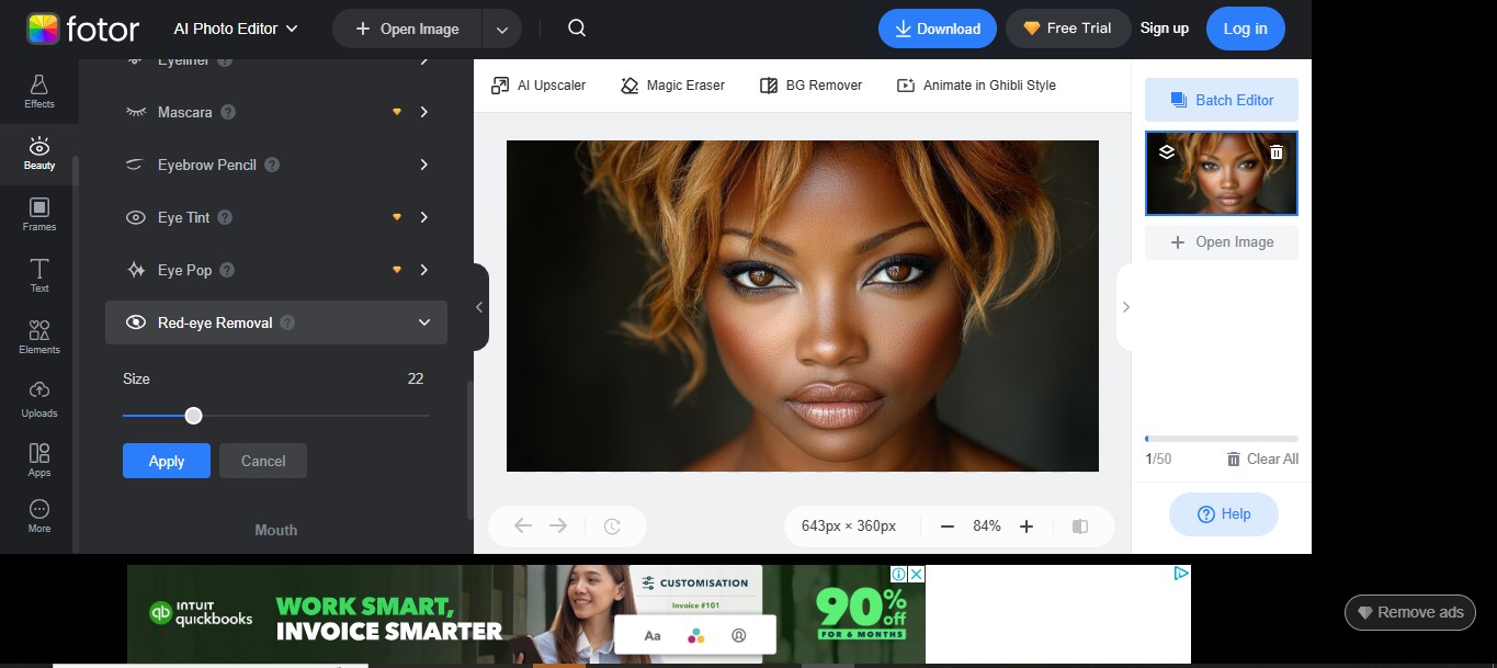 Fotor - Eyes photo editor free online
