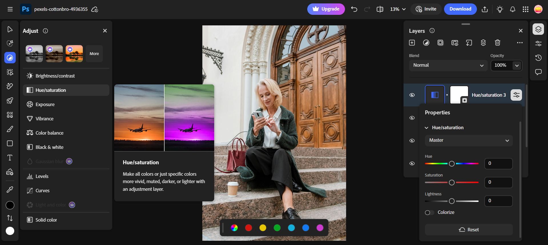 Adobe Photoshop interface
