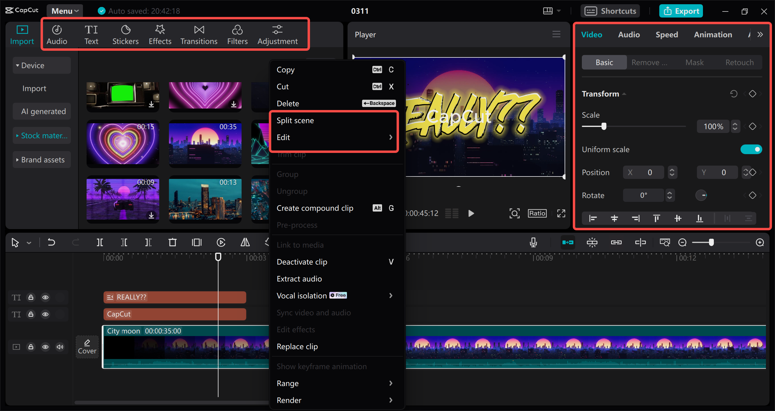Edit your video