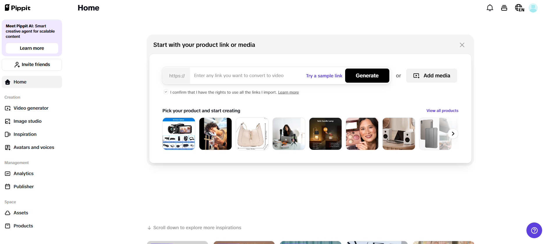 AI-powered video generation