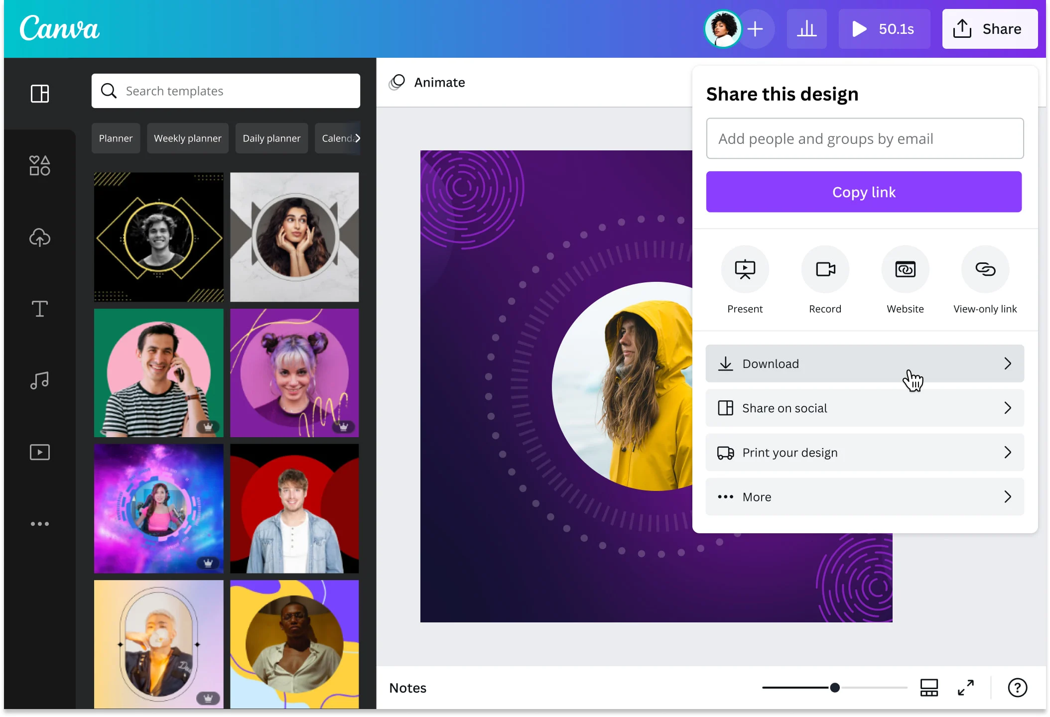 Canva profilképkészítő