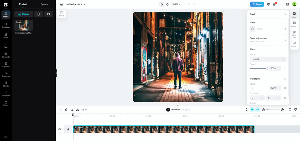 Editing interface