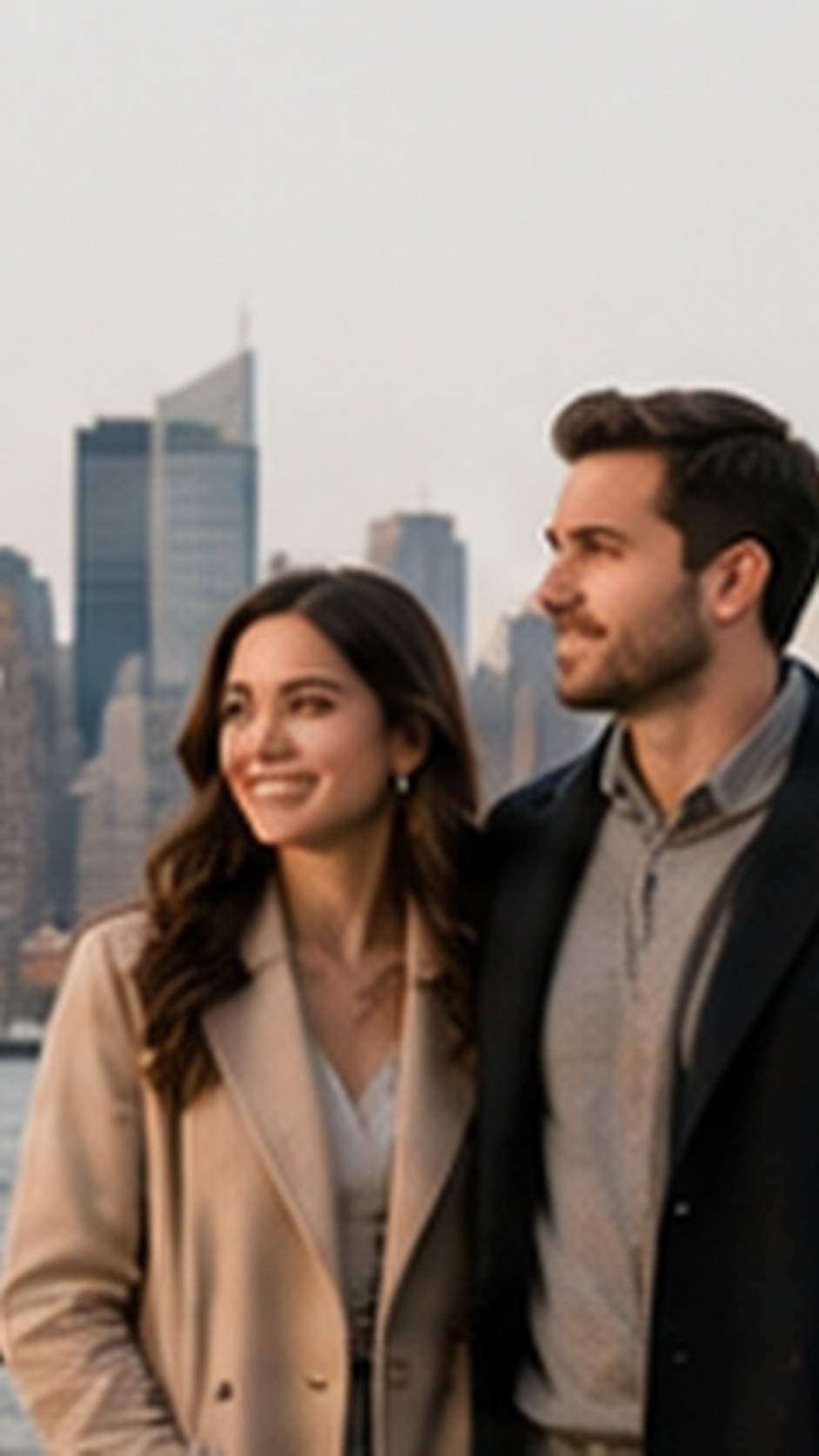New York Tower Couple Photo Prompt mobile hero