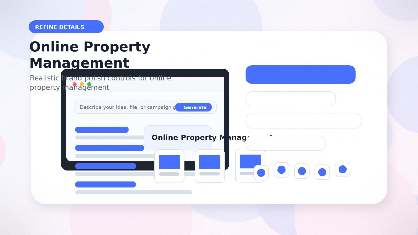 Online Property Management realistic refine details visual for online property management