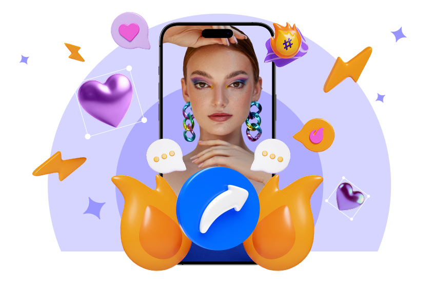 Some sort of icon that represents virality within the app, high number of usages, high number of followers, etc (fame)