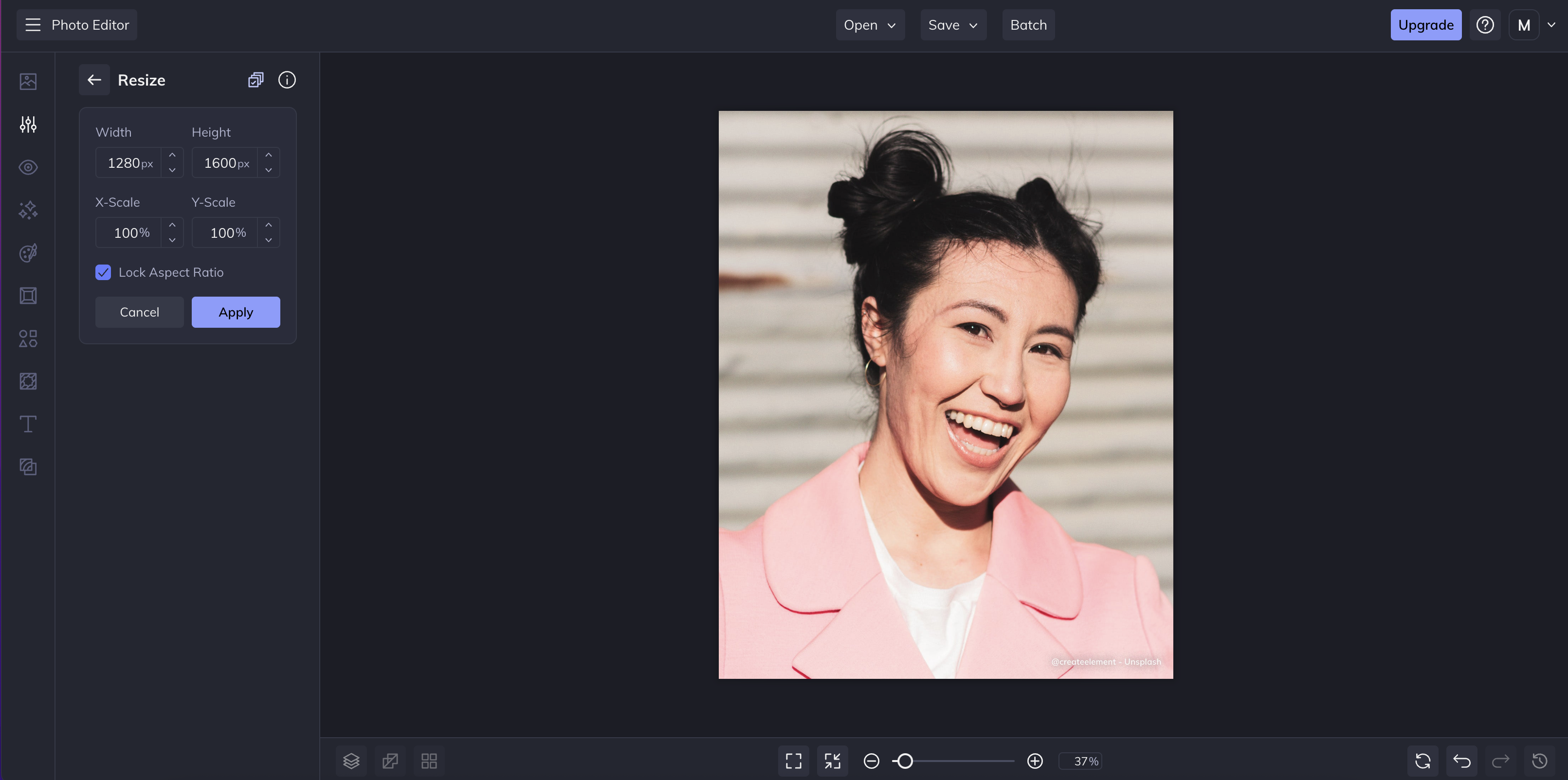 Befunky free picture resizer