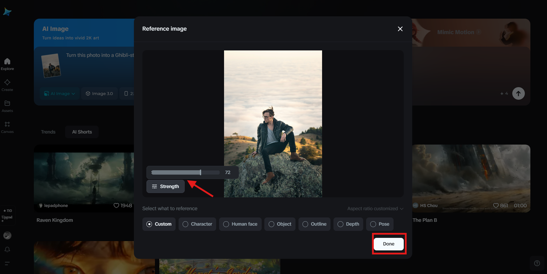 Dreamina: Studio Ghibli AI art generator