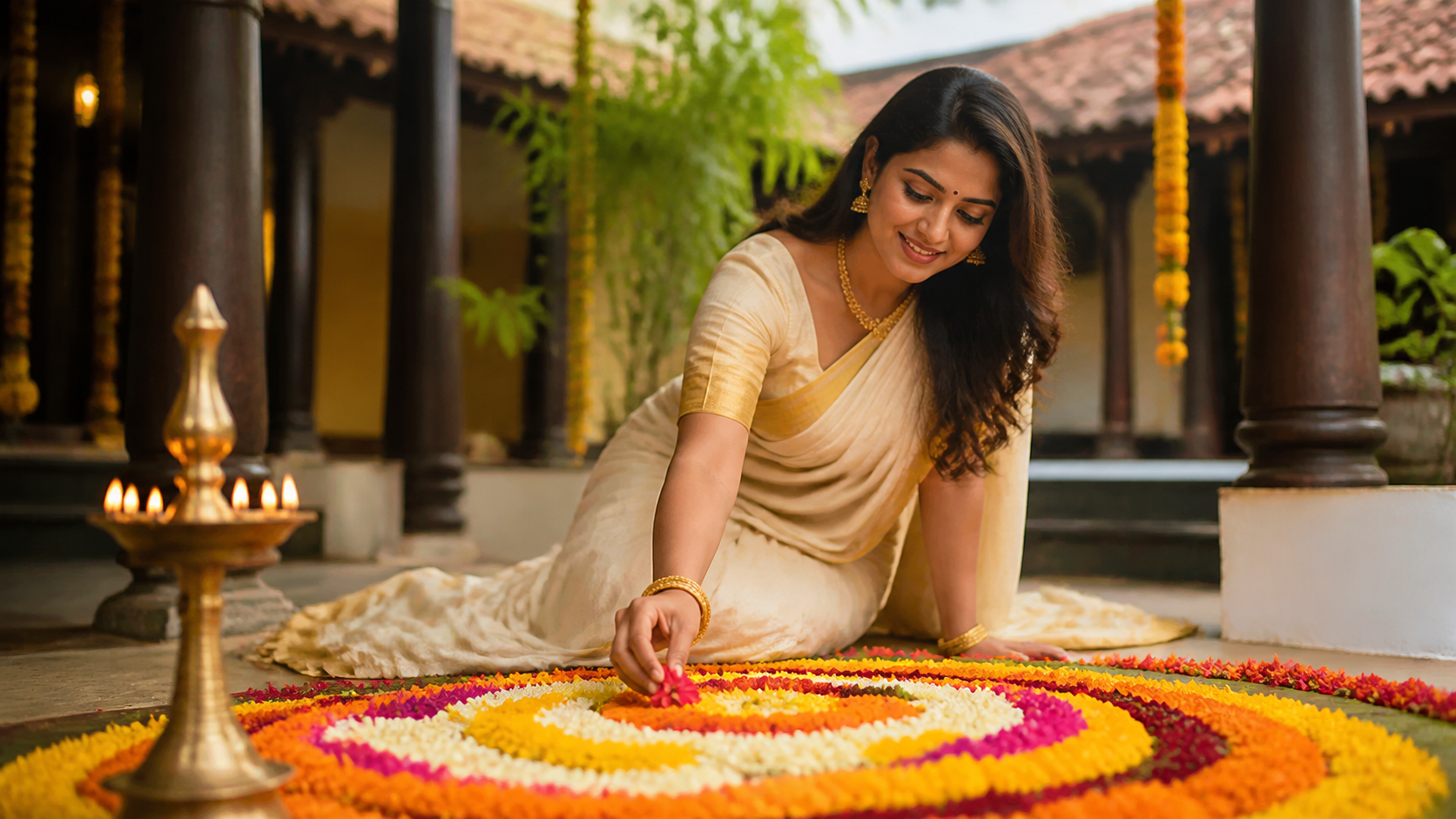 Onam festive portrait created with Dreamina