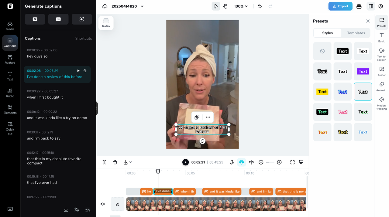 Edit and refine your video