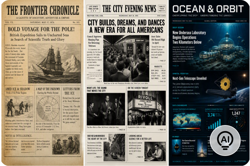 Custom authentic editorial layouts
