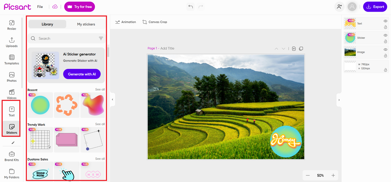 Customize your watermark