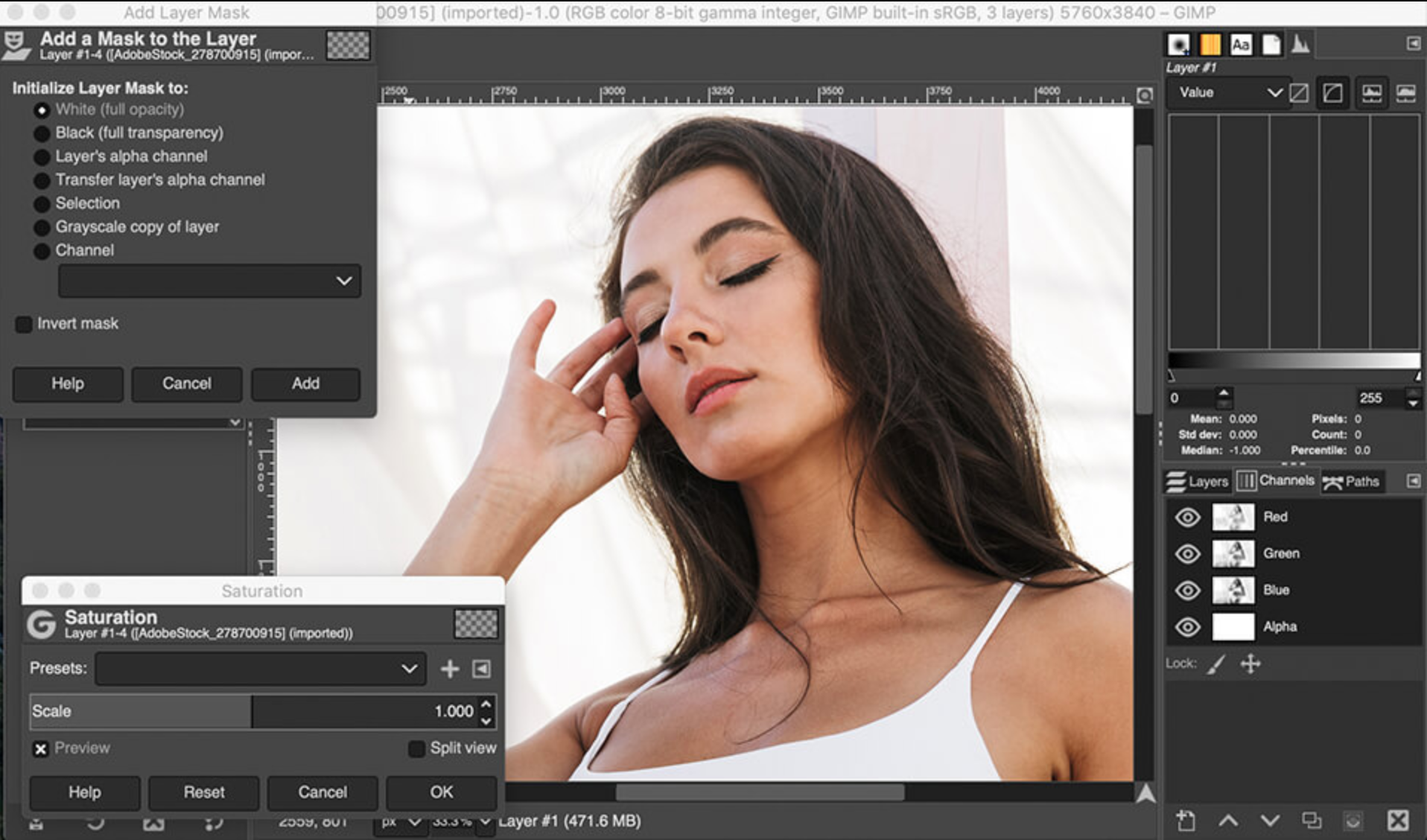 Interface of GIMP - the best free photo editor for PC