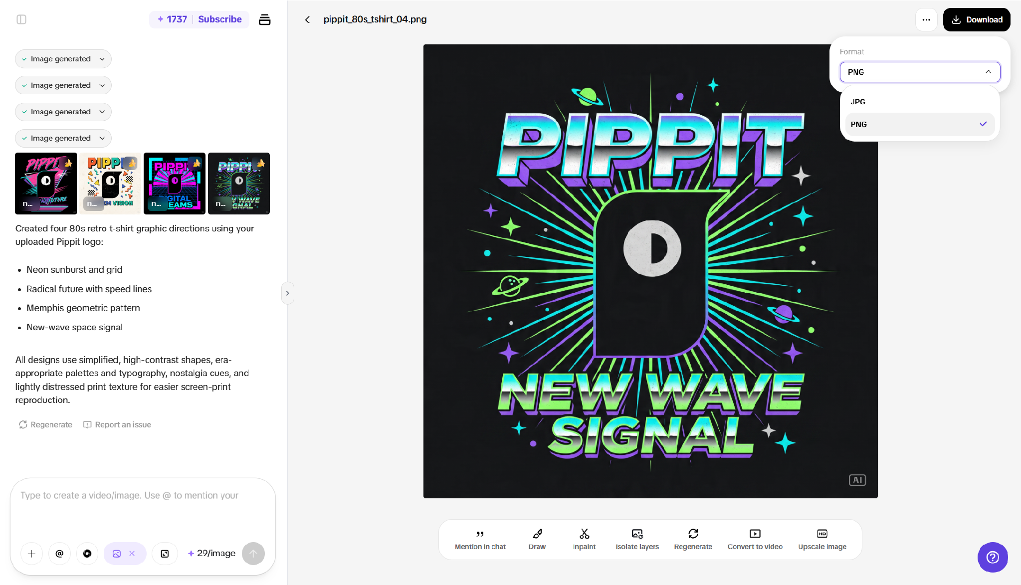 Download your design