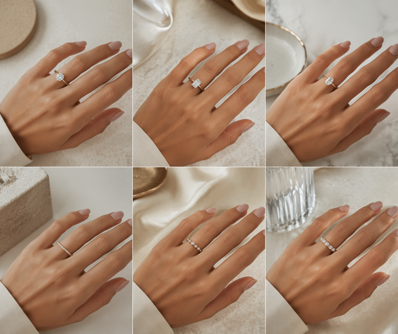 Dreamina ring try on online prompt example 2: wedding band try-on image
